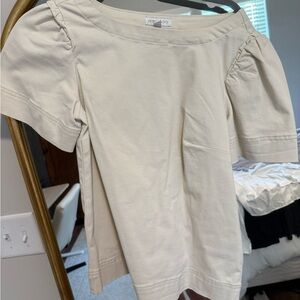 Crown & Ivy Ivory Short Sleeve Top